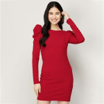 Women Solid Bodycon Dress