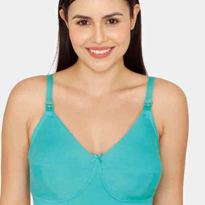 Women Teal Solid Non Padded Bra