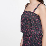 Floral Printed Shoulder Strap Basic Jumpsuit