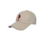 U S Polo Assn Men Beige & Maroon Embroidered Baseball Cap