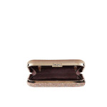 Pink & Gold-Toned Embellished Purse Clutch